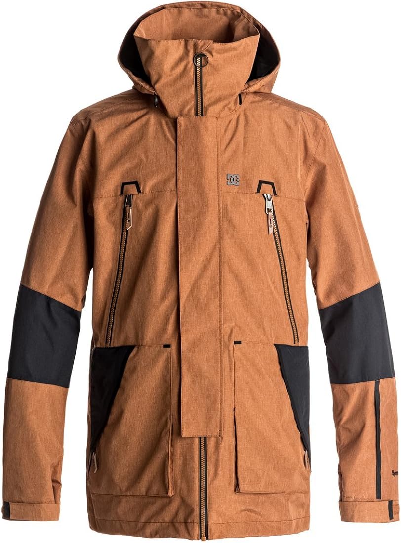 DC Men's Command 30k Water Proof Snow Shell Jacket, Leather Brown